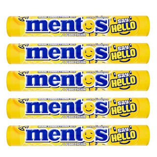 Mentos Say Hello Lemonade Chewy Dragees - SET of 5 Rolls - Euro Food Mart