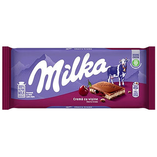 Milka Milk Chocolate with Cherry Cream Filling -100g - Euro Food Mart