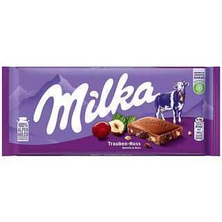 Milka Raisins & Nuts Chocolate - 100 g - Euro Food Mart