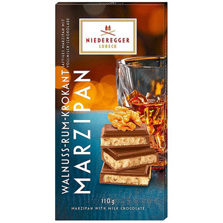Niederegger Marzipan Walnut Rum Brittle Chocolate - 110 g - Euro Food Mart