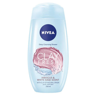 Nivea Clay Fresh Hibiscus & White Sage Scent Shower Gel - 250 ml - Euro Food Mart