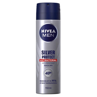 Nivea Men Spray Deodorant Silver Protect 150 ml - Euro Food Mart