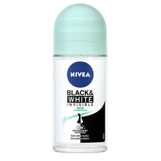Nivea Roll-On Deodorant Black & White Invisible Fresh -50 ml - Euro Food Mart