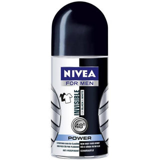 Nivea Roll-On Deodorant Invisible Black & White For Men- 50 ml - Euro Food Mart