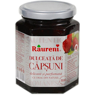 Raureni Strawberry Preserve ( Dulceata de Capsuni ) -350 g - Euro Food Mart