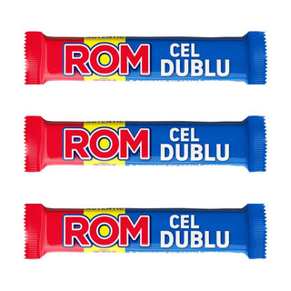 Rom Cel Dublu Authentic Romania Dark Chocolate w/ Rum Cream- Set of 3 x 50 g - Euro Food Mart