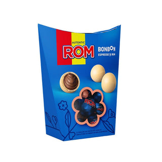 Rom White Chocolate Pralines Filled with Rum & Espresso Filling - 130 g - Euro Food Mart