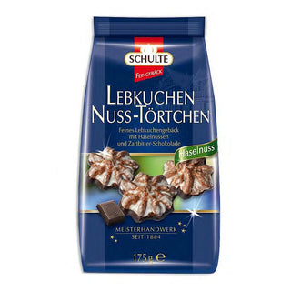Schulte Hazelnut & Dark Chocolate Gingerbread Cookies -175 g - Euro Food Mart