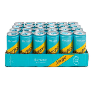 Schweppes Bitter Lemon Carbonated Drink - Case of 24 x 0.33 L - Euro Food Mart