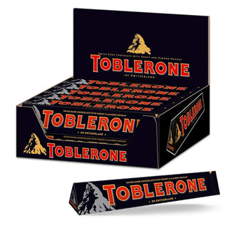 Toblerone Swiss Dark Chocolate w/Honey & Almond Nougat - CASE of 20 x 100 g - Euro Food Mart