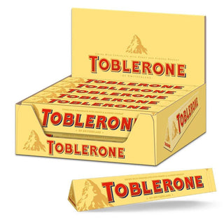 Toblerone Swiss Milk Chocolate w/Honey & Almond Nougat - CASE of 20 x 100 g - Euro Food Mart