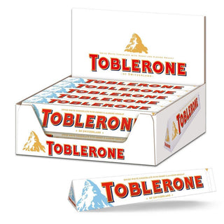 Toblerone Swiss White Chocolate w/Honey & Almond Nougat - CASE of 20 x100 g - Euro Food Mart
