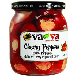 Vava Red Cherry Peppers Stuffed with Creamy Feta Cheese - 510 g / 18 oz - Euro Food Mart